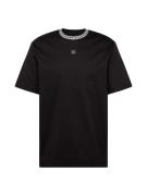 HUGO Bluser & t-shirts 'Deternal'  grå / sort / hvid