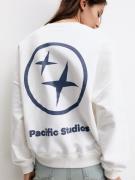 Pull&Bear Sweatshirt  marin / hvid