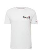 BRAVE SOUL Bluser & t-shirts 'BERETTA'  petroleum / fersken / sort / hvid