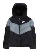 Nike Sportswear Vinterjakke  grå / sort