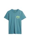 Superdry Bluser & t-shirts  cyanblå / neongul