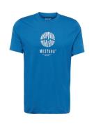 MUSTANG Bluser & t-shirts 'Austin'  safir / hvid