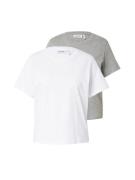 WEEKDAY Shirts 'Essence Standard'  grå-meleret / hvid