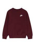 Nike Sportswear Sweatshirt 'Club Fleece'  bordeaux / hvid