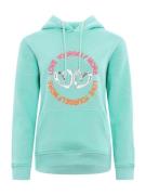 Zwillingsherz Sweatshirt 'Love Peace Hope'  mint / orange / pink / sølv