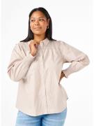 Zizzi Bluse 'VLAILA'  beige / hvid