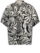 GERRY WEBER Bluse  ecru / sort