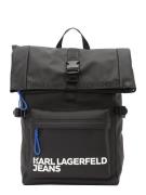 KARL LAGERFELD JEANS Rygsæk 'Utility'  sort / hvid