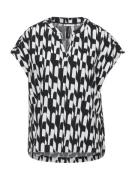 STREET ONE Bluse  sort / hvid