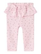 NAME IT Leggings 'JOLIA'  oliven / pink / lyserød