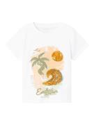 NAME IT Bluser & t-shirts 'JUICER'  gylden gul / grøn-meleret / abrikos / hvid