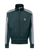 ADIDAS ORIGINALS Sweatjakke 'Adicolor Classics Firebird'  mørkegrøn / hvid