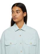 DICKIES Bluse 'FLORENCE '  lyseblå / brun / hvid