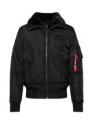 ALPHA INDUSTRIES Vinterjakke  rød / sort / hvid