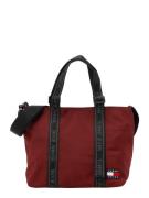 Tommy Jeans Shopper 'Essential'  burgunder / sort / hvid