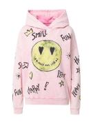 Frogbox Sweatshirt 'Smiley'  lemon / lyserød / sort