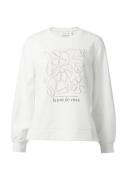 comma casual identity Sweatshirt  beige / sort / hvid