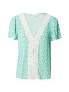 Springfield Bluse  siv / jade / hvid