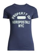 AÉROPOSTALE Shirts  navy / pastelgrøn