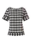 heine Bluse  sort / hvid