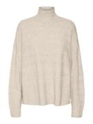 VERO MODA Pullover i overstørrelse 'DOFFY'  beige-meleret