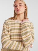 PIECES Pullover 'NISCHA'  sand / pastelgul / pastelgrøn / lyserød