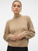 VERO MODA Pullover 'VMLEAF'  mørkebeige