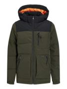 Jack & Jones Junior Vinterjakke  khaki / sort