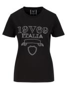 19V69 ITALIA Shirts 'BELLA STONE LOGO'  sort / sølv