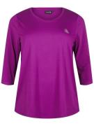 Active by Zizzi Funktionsbluse  lilla / sort