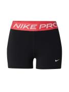 NIKE Sportsbukser 'W NP DF 365 MR 3IN LPP SHORT'  lys rød / sort / hvid