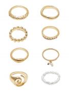 Pull&Bear Ring  guld / perlehvid