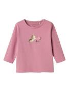 NAME IT Bluser & t-shirts 'NBFSANNIE'  beige / brun / mørkegrøn / lysviolet