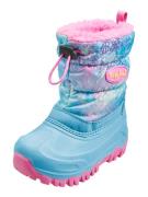 PLAYSHOES Snowboots 'Regenbogen'  lyseblå / lysegrøn / lilla / pink