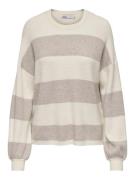 ONLY Pullover 'ONLATIA'  brun-meleret / offwhite