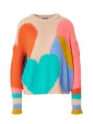 Essentiel Antwerp Pullover 'Hislove'  lyseblå / jade / orange / mørk pink