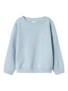 NAME IT Sweatshirt  lysegrå / lysviolet / hvid