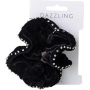 Dazzling Hår Scrunchie Velvet Black