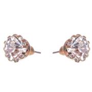 Dazzling Klassiker Earrings Transparant Crystal Gold