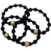 Hermine Hold Essential Collection Elastic Hair Tie 4-p Black