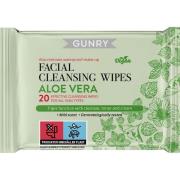 Gunry Facial Cleansing Wipes Aloe Vera 20 stk