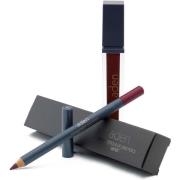 Aden Liquid Lipstick + Lipliner Pencil Set Mahogany 24