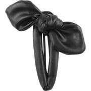 Mineas Hairclip With Bow Fake Leather Black