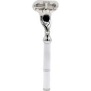 Parker Shaving 77L - Women's White & Chrome Handle Venus Compatib