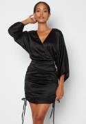 BUBBLEROOM Kimberly Satin Dress Black 34