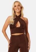 BUBBLEROOM Wiley halterneck top Brown XS