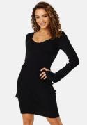 BUBBLEROOM Najva short knitted dress Black XL