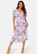 Bubbleroom Occasion Neala Puff Sleeve Dress White / Floral 34