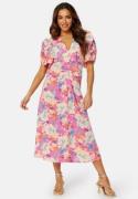 Bubbleroom Occasion Neala Puff Sleeve Dress Pink / Floral 36