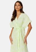 VILA Limia Maya S/S Midi Dress Lettuce Green AOP:Ma 42